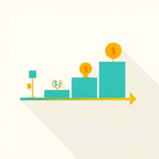 Visualización abstracta de comparación de costos financieros con elementos gráficos
